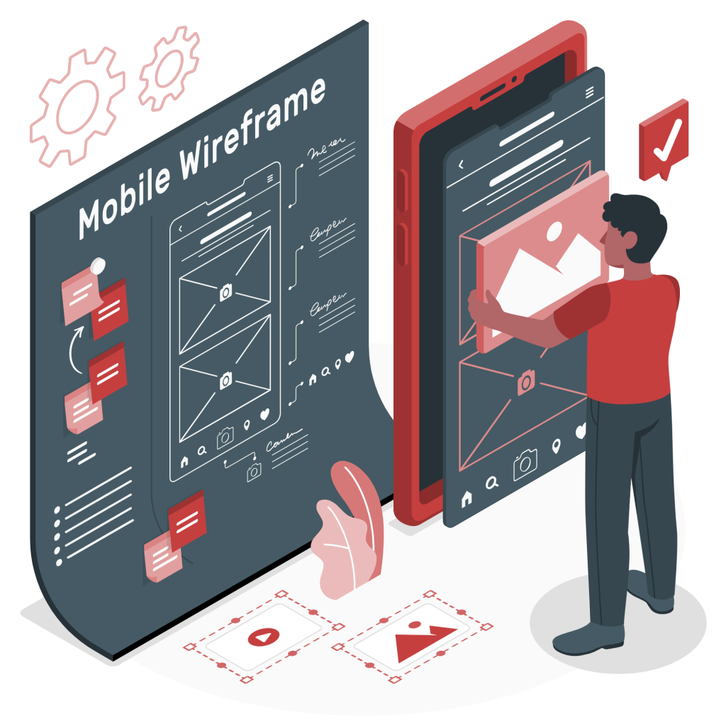 ACCUEIL 14 Mobile wireframe amico